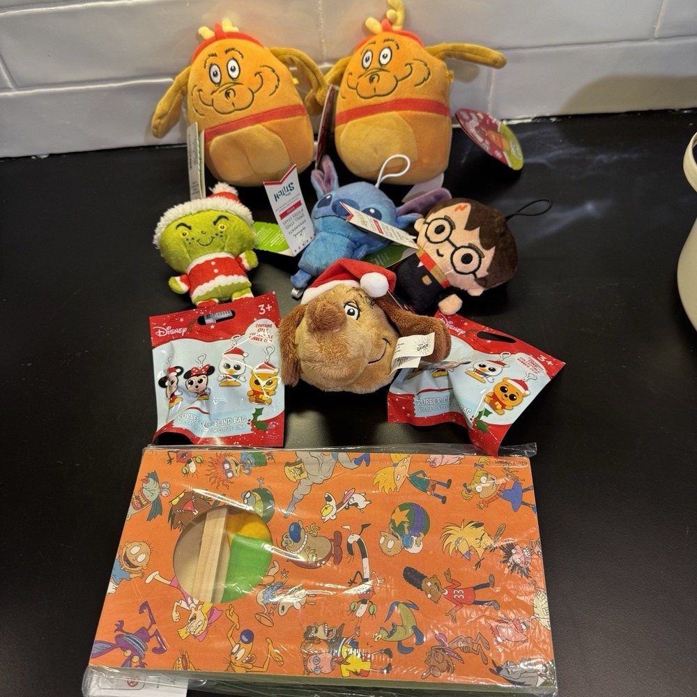 NEW Ornaments Grinch Max Disney Harry Potter Stitch Ect‎ Lot Of 9